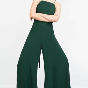 Zara emerald wide cut jumpsuit